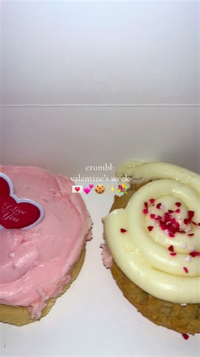 these cookies were so cute and so yummy!!! #fypシ゚viral #aesthetic #crumblcookiesoftheweek #valentinesday #loveday @Crumbl