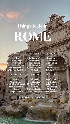 🇮🇹40+ things to do in Rome ⬇️⁣ ⁣ RESTAURANTS 🍽 Da Enzo al 29, Tonnarello, Cucina del Teatro,