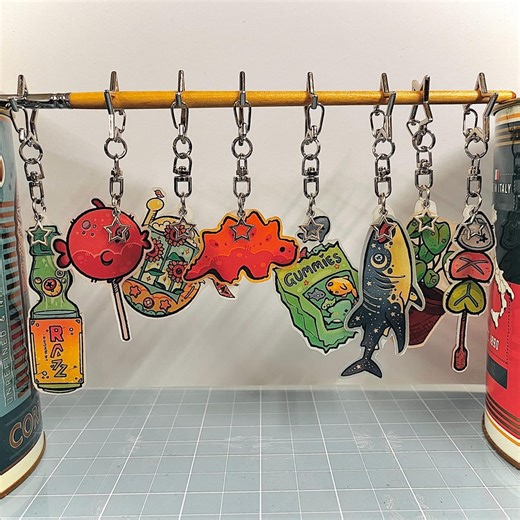 Cute Shrinky Dink Keychains - Etsy