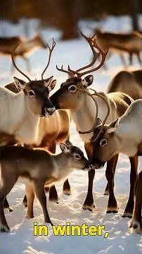 A Magical Reindeer Journey Under the Northern Lights #Lost in the Snow❄️#wildlifestory# nature video