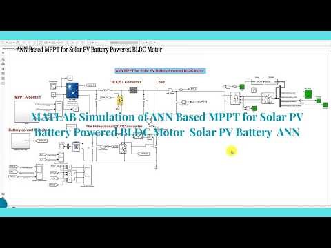 MATLAB Simulation of ANN Based MPPT for Solar PV Battery Powered BLDC Motor Solar PV Battery ANN