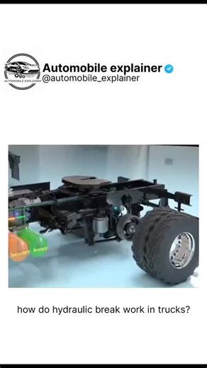 @automobile_explainer on Instagram: "​Ever wondered how a massive truck stops on a dime? 🚛🛑 ​It’s all about the power of Pneumatics! While cars use liquid (hydraulic) systems, heavy-duty trucks rely on Compressed Air. Here is the 101: ​The Compressor: Engines run a pump that fills storage tanks with high-pressure air. ​The Safety Valve: A specialized valve opens at 150 psi to prevent system over-pressurization. ​Three-Tank System: Air is stored in Supply, Secondary, and Primary tanks for redun