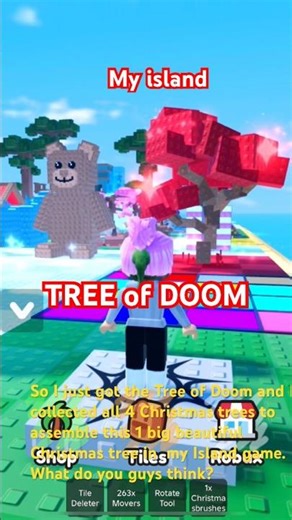 Tree of Doom and Christmas tree tiles in my Island game