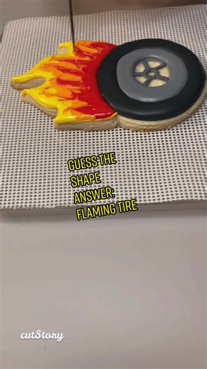 Flaming Tire Cookie Decorating Tutorial