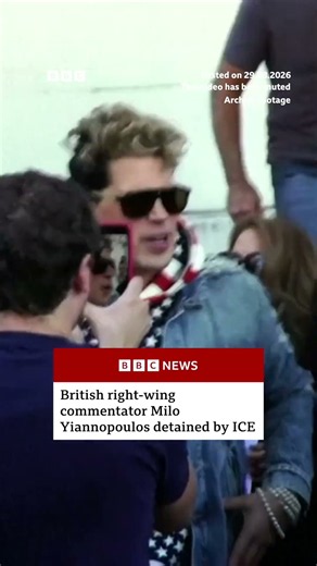 British right-wing commentator Milo Yiannopoulos detained by ICE. #US #BBCNews