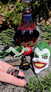 🦇Batman inspired boro glass art! The iso dispenser was a collab with my husband who doesn't blow glass anymore. These sold out a while back just showing you guys what I can do and sharing my love for glass! Browse my site to find available works. I'll post a link to shop in the comments below. Thank you for checking out my art! | Cynthia DeMatteo