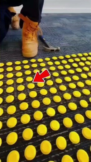 Why Are Yellow Tactile Tiles Installed on Sidewalks and Railway Stations? #shorts