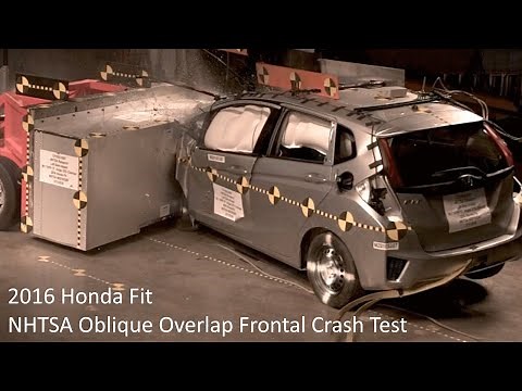 2015-2020 Honda Fit NHTSA Oblique Overlap Crash Test (Left Side)