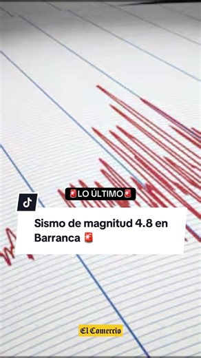 Sismo de magnitud 4.8 en Barranca 🚨 #sismo #Barranca #NoticiasPeru #Temblor #Loultimo
