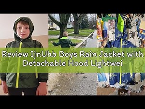 Review IjnUhb Boys Rain Jacket with Detachable Hood Lightweight Raincoats for Kids