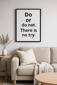 Do or Do Not There is No Try - Yoda Quote Wall Art Print | Minimalist Star Wars Printable | Motivational Digital Download | Office Decor - Etsy