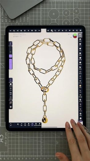 Model Chains Fast with Curve (Nomad Sculpt) #nomadsculpt #3d #3djewelrydesigner