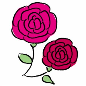 花のかわいい無料イラスト集【白黒・カラー】 [Web素材] All About