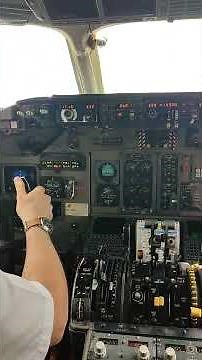 takeoff MD 88 McDonnell Douglas cockpit view. autopilot one chanel disengage situation befor takeoff