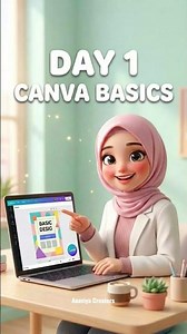 Canva Basics for Beginners 🎨 | Day 1 | Learn Canva #ai #canva #edit