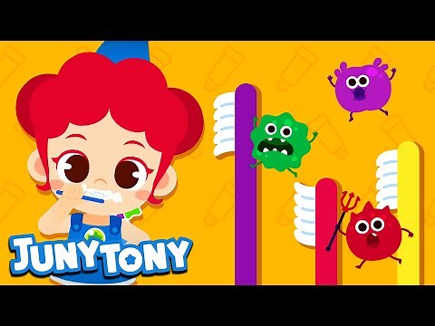 Brush Your Teeth | Good Habit Song for Kids | Buh-brusha Up and Down | Kindergarten Song | JunyTony