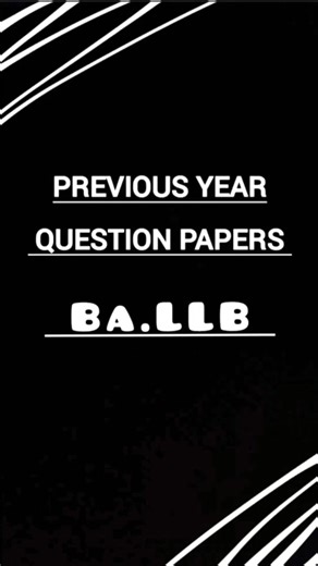 Previous year question papers for LLB/BA.LLB #law (कानून ) #lawclasses #pyqs #practicepaper