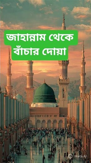 Prayer to escape from hell. 🤲 #islamictatus #islamicvideo #shorts #mizanur_rahman_azhari #vairal