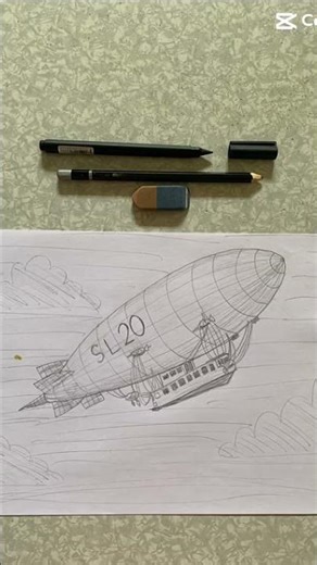 Effect on my traditional draw airplane ✈️ vs airships