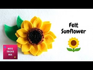 Felt Sunflower DIY Tutorial | Spring Crafts.