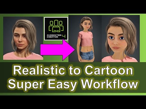 CC4 3D avatar to Cartoon | Character Creator 4 Tutorial #cc4 #charactercreator4 #cartoon #manga