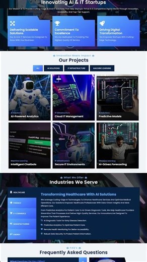 🤖 AI Startup Website Template | React SaaS Demo 🔥