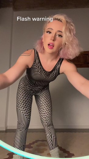 Hula Hoop Light Show with Colorful Glow Effects