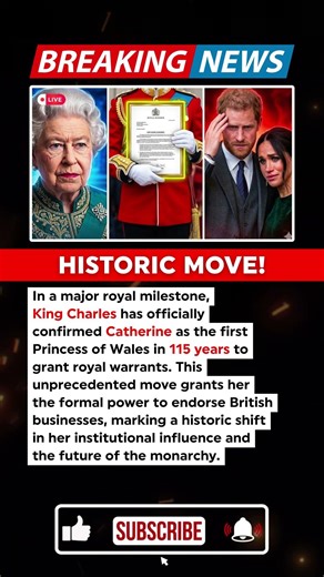 LATEST UPDATE: Catherine Makes History with New Royal Authority in 115 Years #shorts #royalfamily