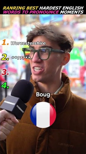 Hardest English words to pronounce#learnenglish #fyp #funny #interview