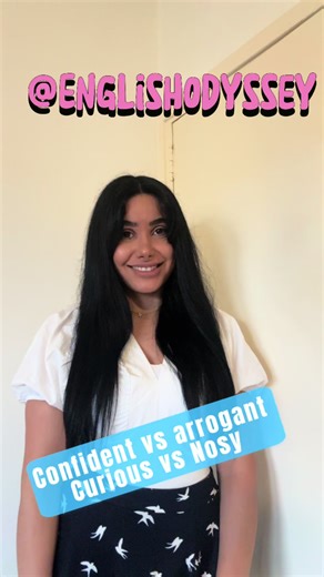 Denotation: The basic, literal meaning of a word. Connotation: The feelings or ideas a word suggests. Confident: Believing in yourself. Arrogant: Thinking you are better than others. Curious: Wanting to learn or know more. Nosey / Nosy : Asking too many personal questions. #onlineenglishteacher #connotation #englishonlinelearning