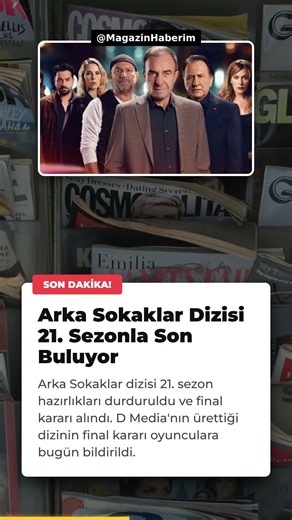 Arka Sokaklar Dizisi 21. Sezonla Son Buluyor