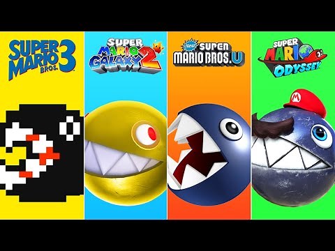 Evolution of Chain Chomp in Super Mario Games (1988-2021)