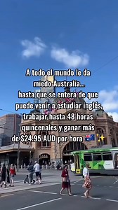 Australia ya no da miedo Muchos le temen a Australia… hasta que descubren que pueden venir a estudiar y trabajar en Australia con un plan claro. Estudiar y trabajar en Australia te permite aprender inglés, trabajar hasta 48 horas quincenales y ganar más de $24.95 AUD por hora. Hoy, estudiar y trabajar en Australia es dejar el miedo atrás y apostar por un futuro mejor 🇦🇺✨ 👉 Si quieres saber cómo estudiar y trabajar en Australia, entra a nuestro perfil y revisa los carruseles fijados. Y si está