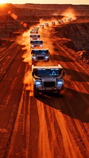 The fleet consists of 100 autonomous Huaneng Ruichi trucks, developed through a massive cross-industry collaboration between China Huaneng Group, Huawei, and XCMG. These are China's first autonomous trucks built without driver cabins, prioritizing safety by keeping personnel away from hazardous zones. Each truck can haul 90 metric tons and reaches an industry-leading speed of 50 km/h. The operation is powered by a 5G-Advanced (5G-A) network, making it the world's first open-pit mine to achieve l