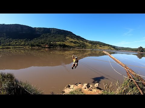 Doing Africa's Longest Zipline tour - Lake Eland Game Reserve, Oribi Gorge KwaZulu Natal