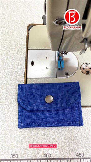Sewing Tools And Tutorial Make a card holder by folding a piece of fabric three times.