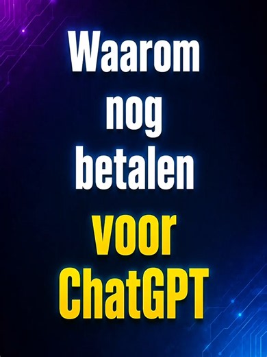 Gebruik jij ChatGPT gratis? Dan is dit goed nieuws: gewone tekstchats worden binnenkort onbeperkt voor gratis gebruikers. Dus gebruik je ChatGPT vooral om vragen te stellen, teksten te schrijven, iets uit te zoeken of te brainstormen? Dan wordt de gratis versie ineens een stuk interessanter. Let op: afbeeldingen, bestanden uploaden en andere extra functies houden wél hun eigen limieten. Sla deze video op en stuur hem door naar iemand die veel ChatGPT gebruikt. #chatgpt #ai #chatgpttips #aivoorbe