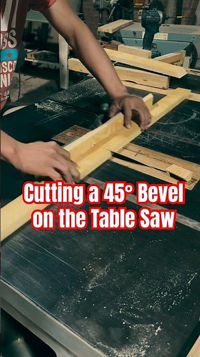 Cutting a 45° Bevel on the Table Saw