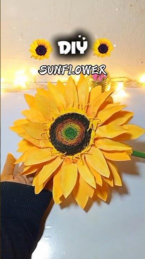 How to Make Sunflower of paper |🌻#sunflowercraft #diyflower #paperflower #sunflowerdiy