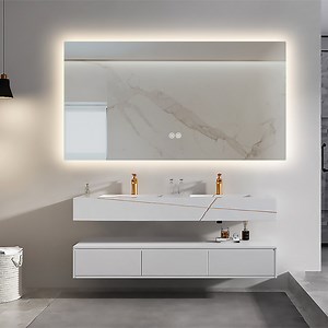 Premium Backlit LED Mirror with Demister, 3 Colour Selections, Dimmable, 5-Year Warranty