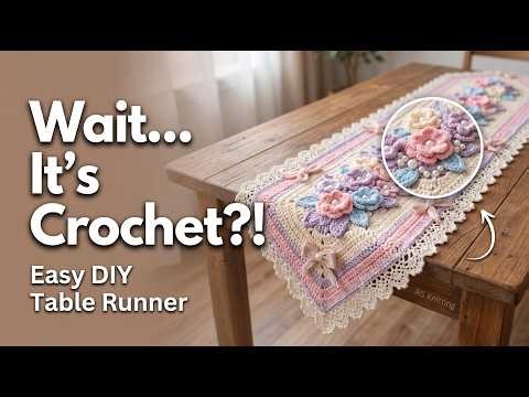 Wait… It’s Crochet?! 😍 Beautiful Table Runner Design