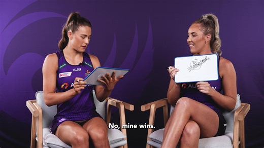 We asked the birdies to draw our logo. Who do you think the winner is? 🤔 | Queensland Firebirds