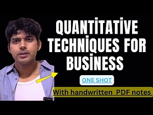 Quantitative Techniques for Business for BBA 2nd Semester | All Topics Explained