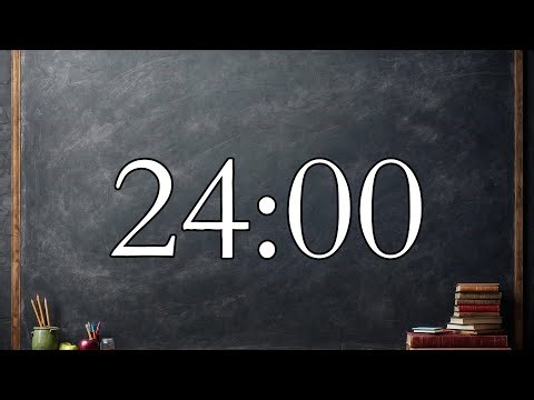 24 Minute Classroom Timer with School Bell Alarm | NO Music