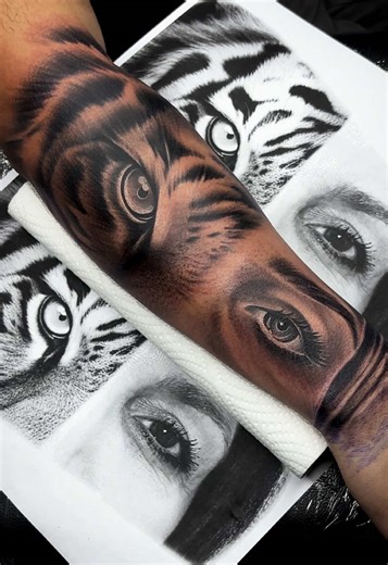 Mother love ❤️🎀 love tattoo of her Eye Family Tattoo 👁️✨ follow me for the Best Love Tattoos and tattooideas on tiktok ‼️ #love #eye #tattoo #fyp #viral @sam