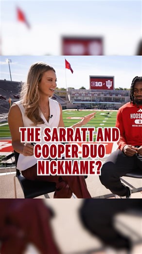 A great duo needs a great nickname 🤔 We left it to these Indiana Football fans to come up with a nickname for Elijah Sarratt and Omar Cooper. Which is your favorite⁉️ | Big Ten Network