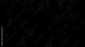 Explosion of matter in space motion, Fiery explosion for compositing into dark backgrounds