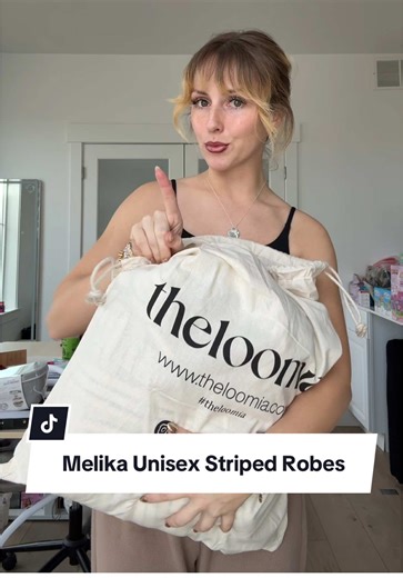 Melika Unisex Striped Comfy Absorbent Robe #robe #selfcare #fashiondeals #newyearnewme #tiktokshopcreatorpicks
