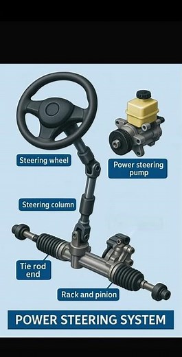 How the Power Steering System Works Explanation 🔧🚗 why that smooth steering?? #drivingtips