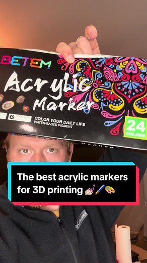 I found the best paint markers for your 3D prints! I don’t always print on the Bambu printers, or want to do color swaps. These markers are great. Check them out! #3dprinting #tipsandtricks #painting #crafts